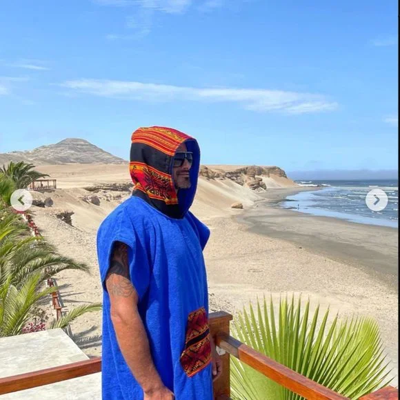 Peruvian Surf Hoodie men's unisex size Large, color gray - Picture 8 of 8